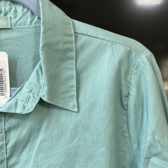 CP Shades Romy Cotton Button Down Shirt Mint Green, Size M - Picture 5 of 6